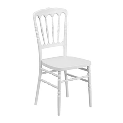 White Resin Stacking Napoleon Chair