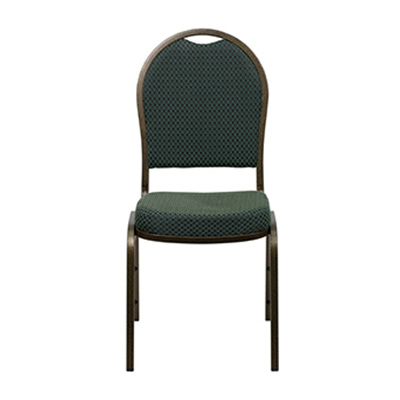 Dome-Back Green Fabric Chair