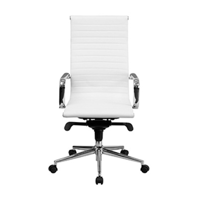 Sona High-Back White Ribbed Task Chair