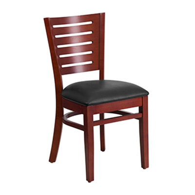 Slat Back Mahogany Wooden Dining Chair