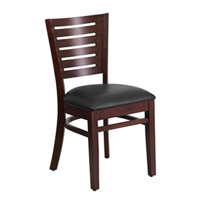 Slat Back Walnut Wooden Dining Chair