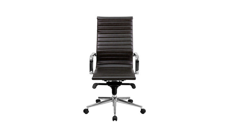 Sona High-Back Brown Ribbed Task Chair