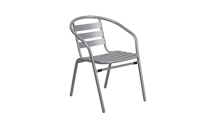 Silver Metal Stack Chair